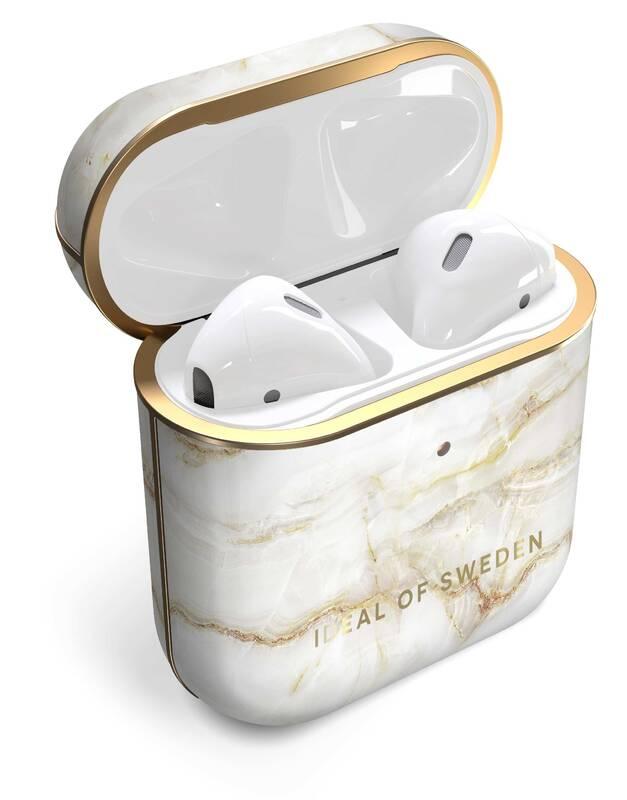 Pouzdro iDeal Of Sweden pro Apple Airpods - Golden Pearl Marble