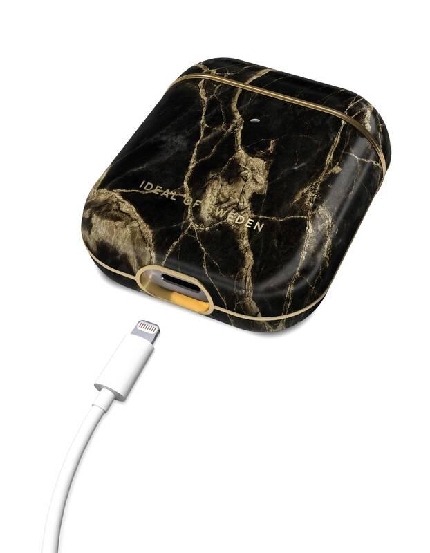 Pouzdro iDeal Of Sweden pro Apple Airpods - Golden Smoke Marble