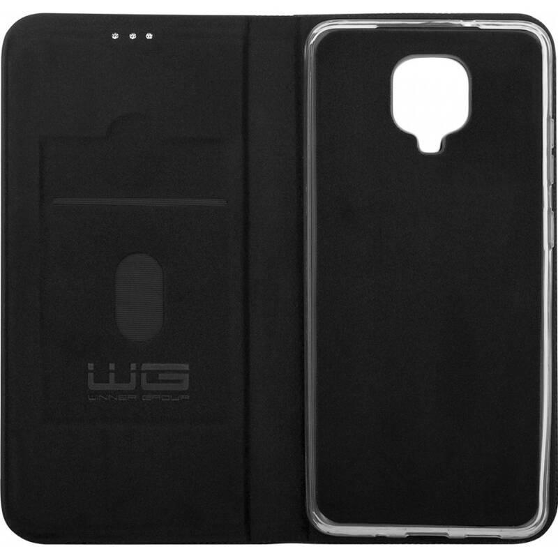 Pouzdro na mobil flipové WG Flipbook Duet na Xiaomi Redmi Note 9 Pro černé