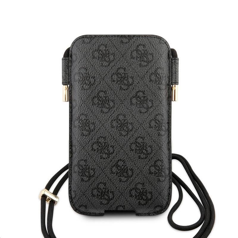 Pouzdro na mobil Guess 4G Pouch Script Logo L šedé