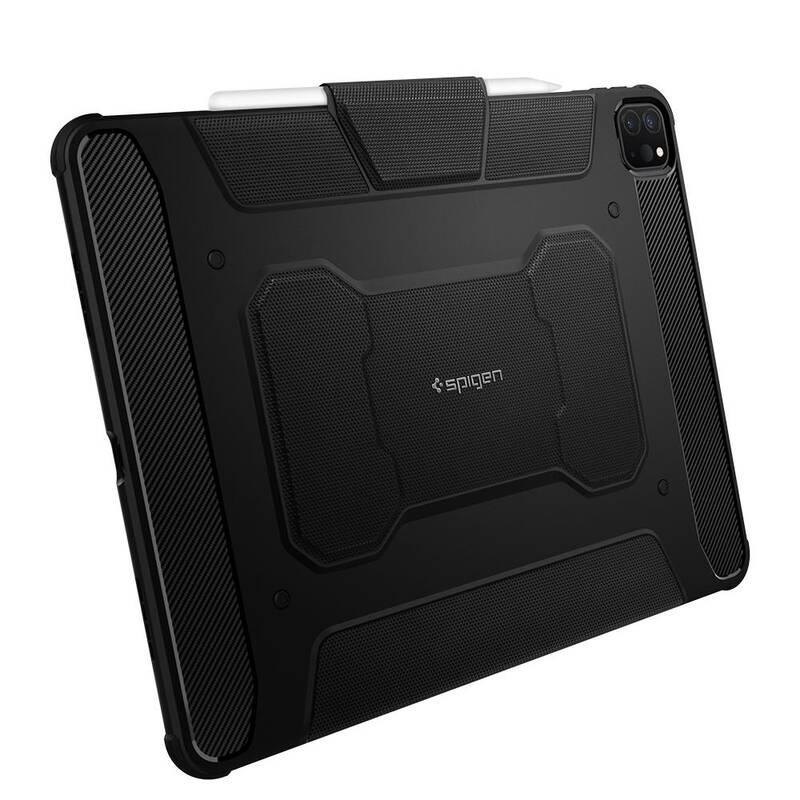 Pouzdro na tablet Spigen Rugged Armor Pro na Apple iPad Pro 12,9" 2021 černý