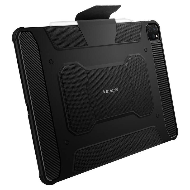 Pouzdro na tablet Spigen Rugged Armor Pro na Apple iPad Pro 12,9" 2021 černý