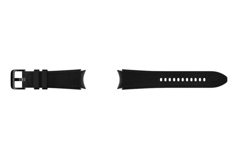 Řemínek Samsung Galaxy Watch4 Classic 46mm, hybridní kožený černý, Řemínek, Samsung, Galaxy, Watch4, Classic, 46mm, hybridní, kožený, černý