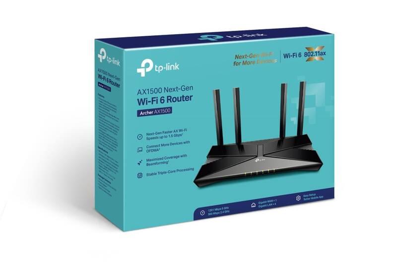 Router TP-Link Archer AX1500 černý