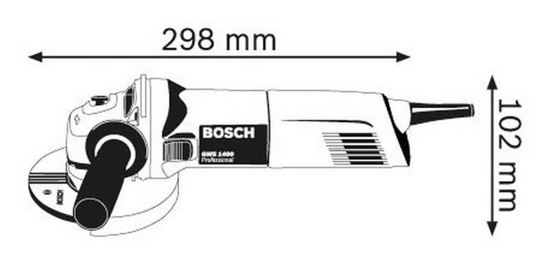 Úhlová bruska Bosch GWS 1400, 0601824800