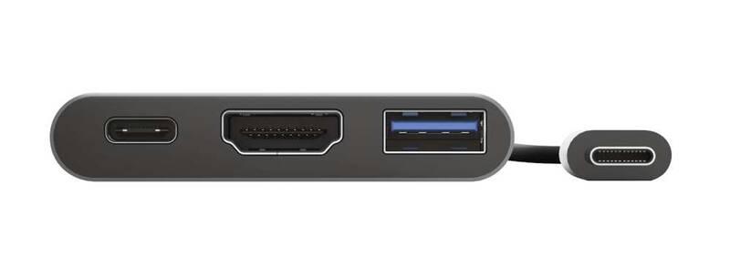 USB Hub Trust Dalyx 3v1 USB-C USB, HDMI, USB-C PD 100W šedý, USB, Hub, Trust, Dalyx, 3v1, USB-C, USB, HDMI, USB-C, PD, 100W, šedý