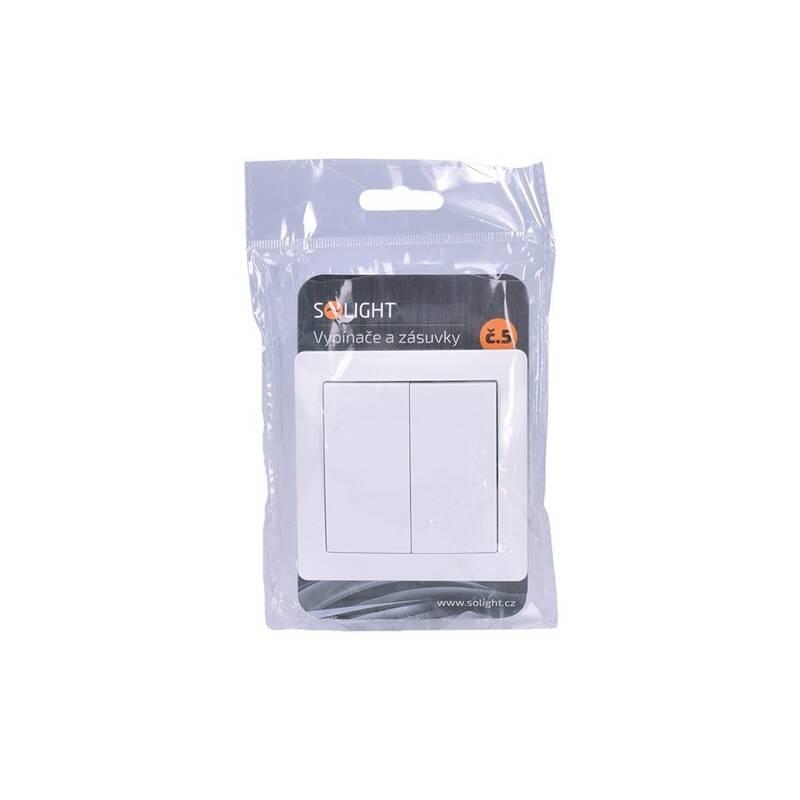 Vypínač Solight Slim č. 5 sériový bílý