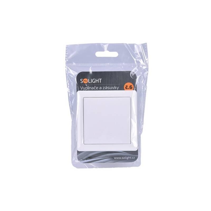 Vypínač Solight Slim č. 6 střídavý - schodišťový bílý