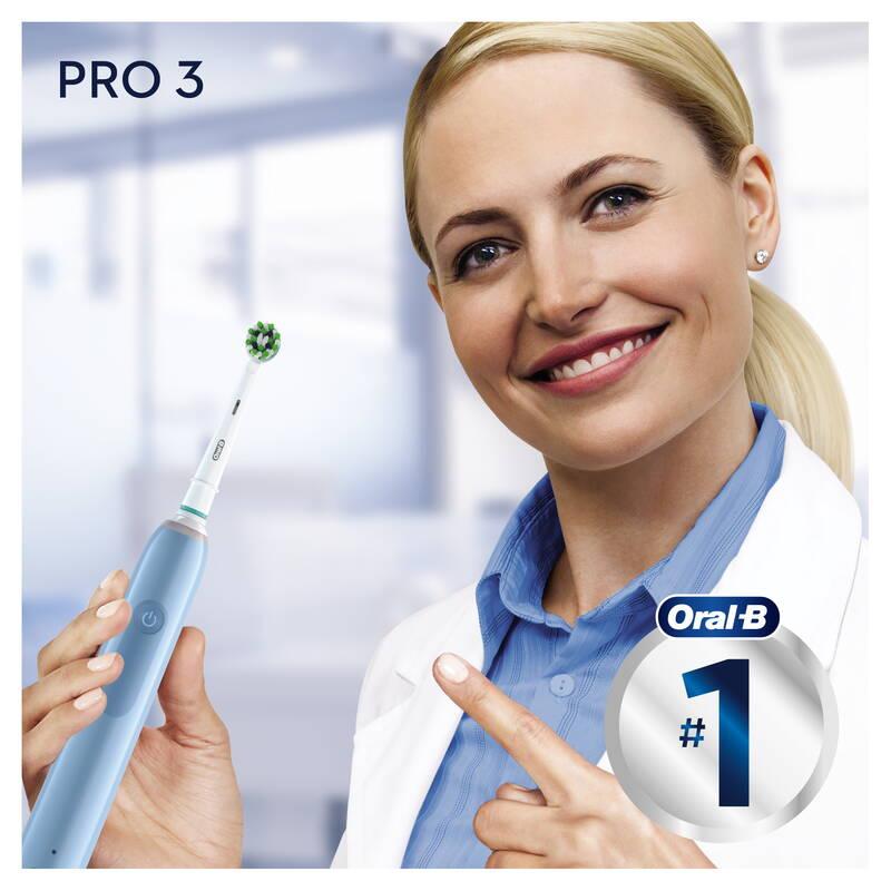 Zubní kartáček Oral-B PRO 3 3000 Cross Action Blue, Zubní, kartáček, Oral-B, PRO, 3, 3000, Cross, Action, Blue
