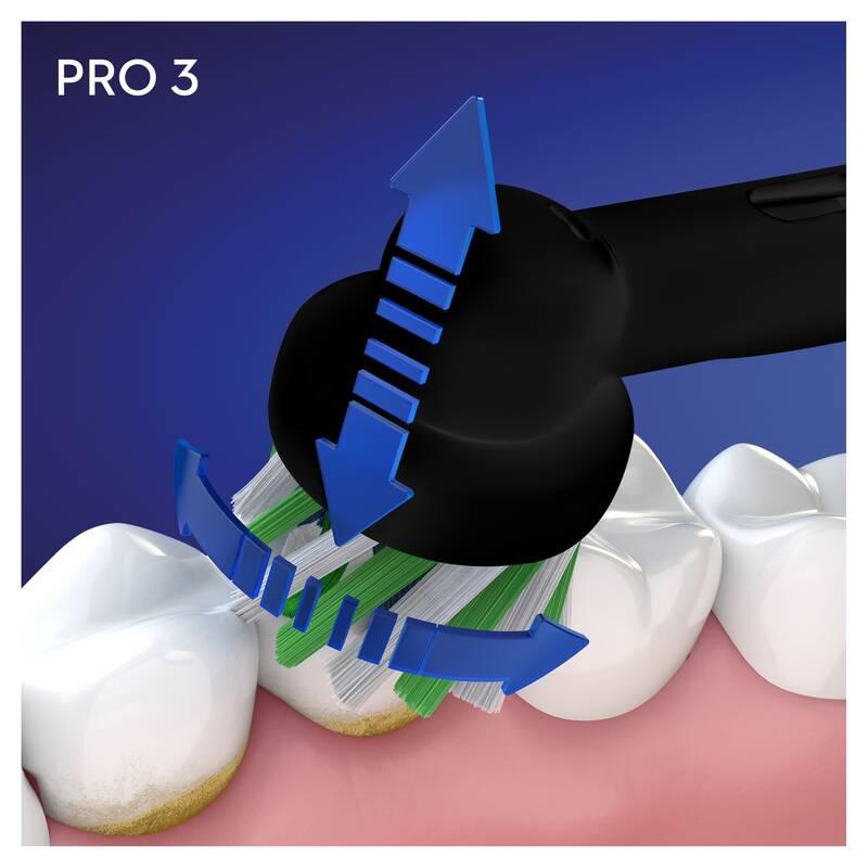 Zubní kartáček Oral-B PRO 3 3500 Cross Action Black cestovní pouzdro, Zubní, kartáček, Oral-B, PRO, 3, 3500, Cross, Action, Black, cestovní, pouzdro