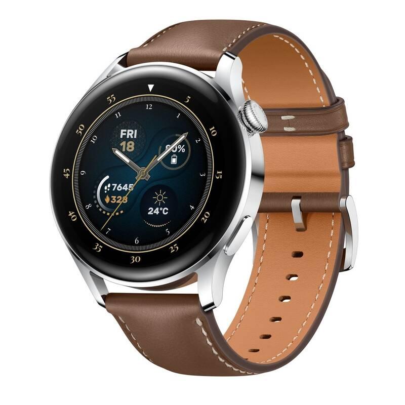 Chytré hodinky Huawei Watch 3 - Brown Leather