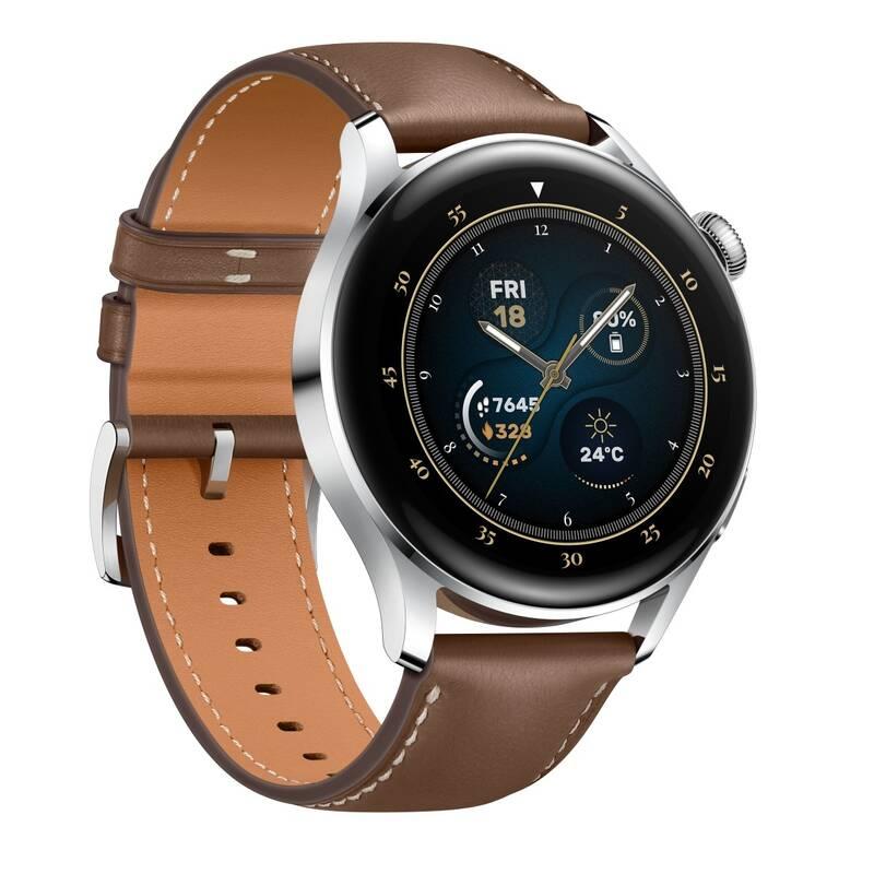 Chytré hodinky Huawei Watch 3 - Brown Leather