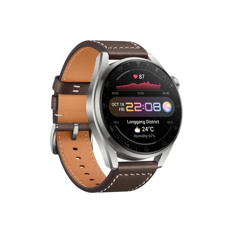 Chytré hodinky Huawei Watch 3 Pro - Brown Leather