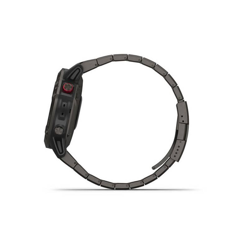 GPS hodinky Garmin fenix6 PRO Solar - Titanium GrayDLC Titanium Band