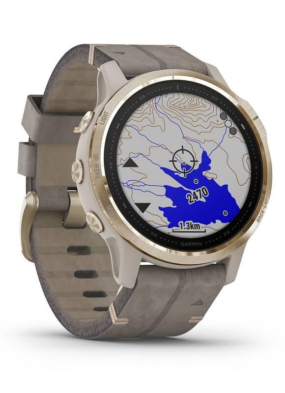 GPS hodinky Garmin fenix6S PRO Sapphire - Sapphire Suede Band