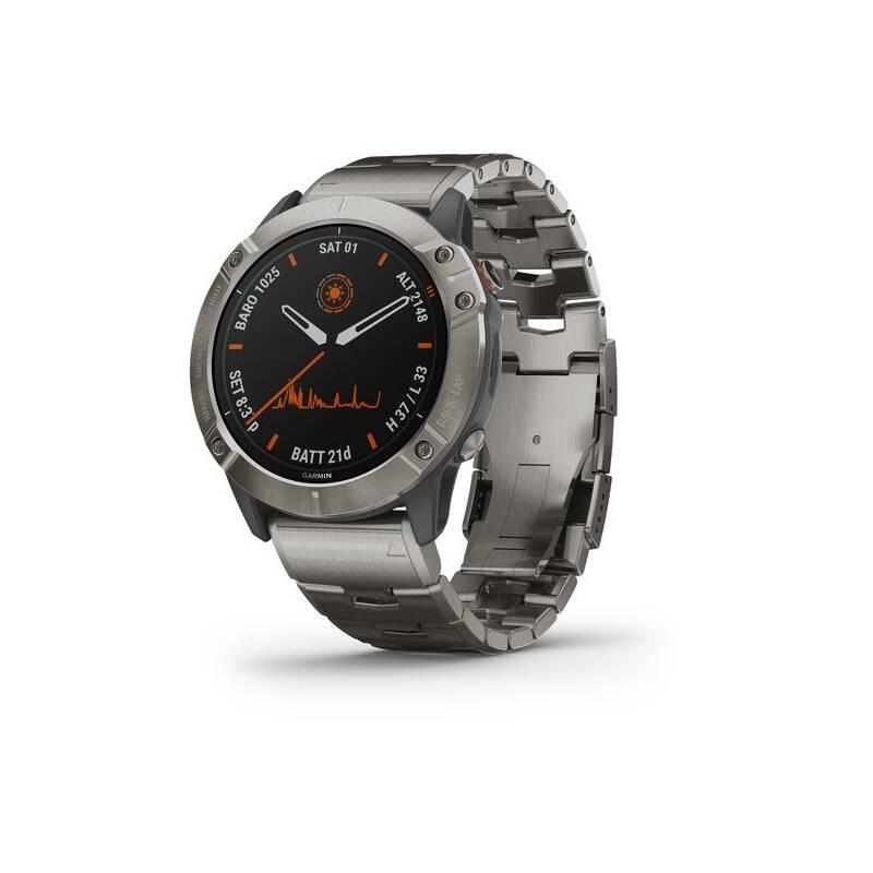 GPS hodinky Garmin fenix6X PRO Solar titanium
