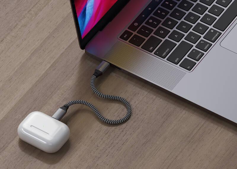 Kabel Satechi USB-C Lightning 25cm šedý