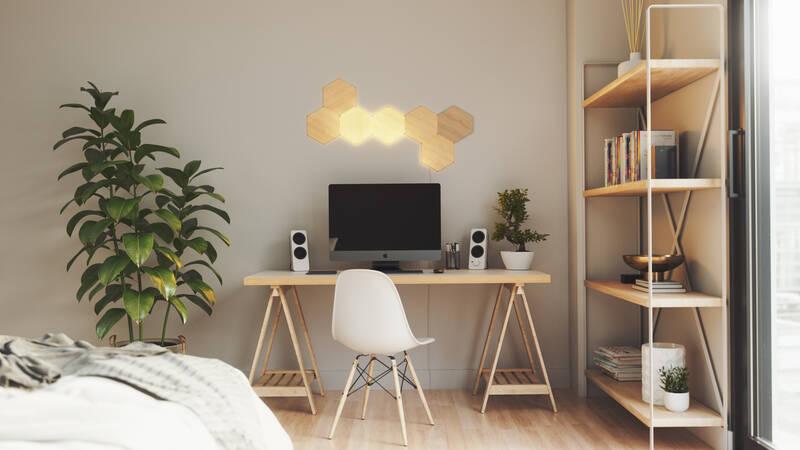 LED světlo Nanoleaf Elements Hexagons Starter Kit 7ks dřevo