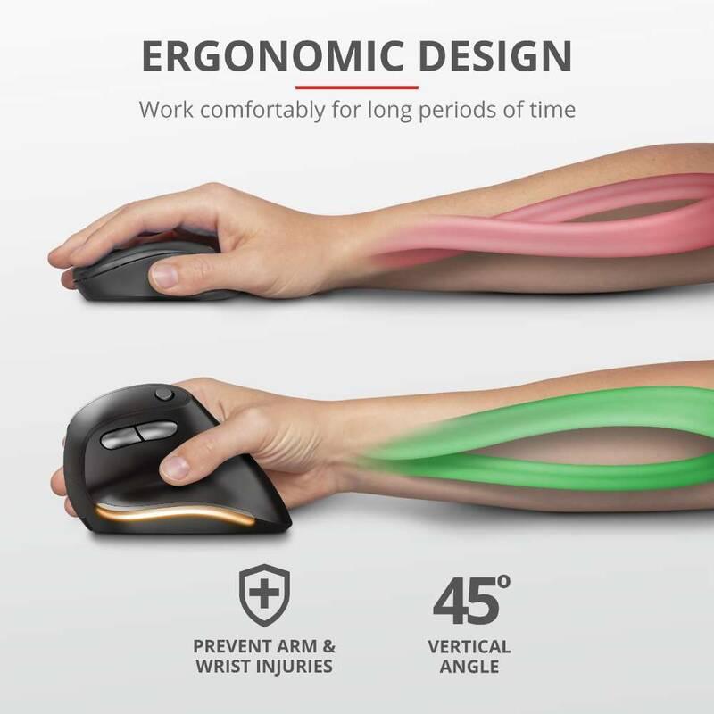 Myš Trust Bayo Ergonomic Rechargeable černá