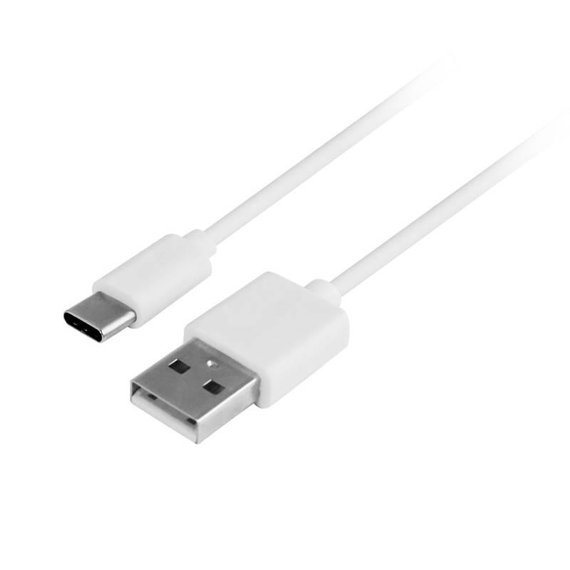 Nabíječka do sítě GoGEN ACH 205 C, 2x USB 2A USB-C kabel 1m bílá