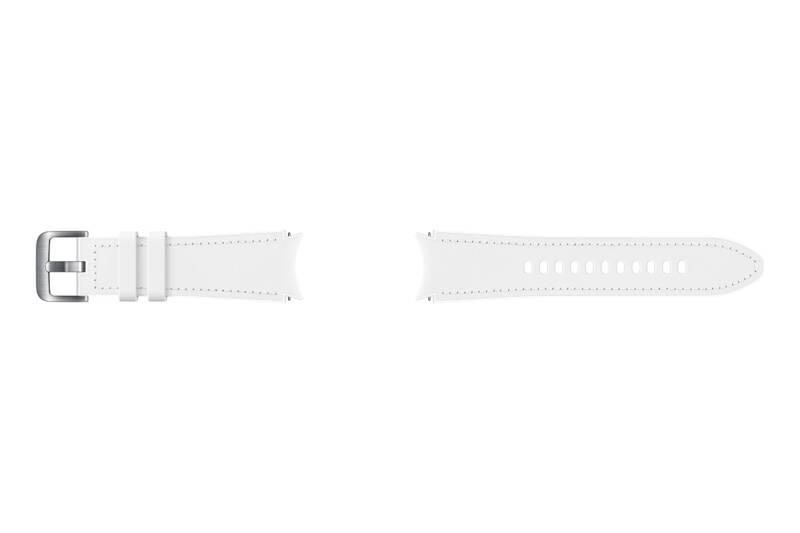 Řemínek Samsung Galaxy Watch4 Classic 42mm, hybridní kožený bílý