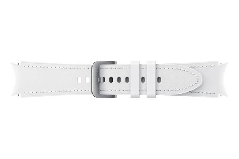 Řemínek Samsung Galaxy Watch4 Classic 42mm, hybridní kožený bílý