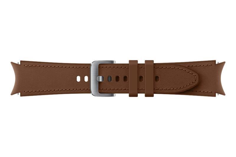 Řemínek Samsung Galaxy Watch4 Classic 42mm, hybridní kožený hnědý