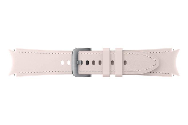 Řemínek Samsung Galaxy Watch4 Classic 42mm, hybridní kožený růžový