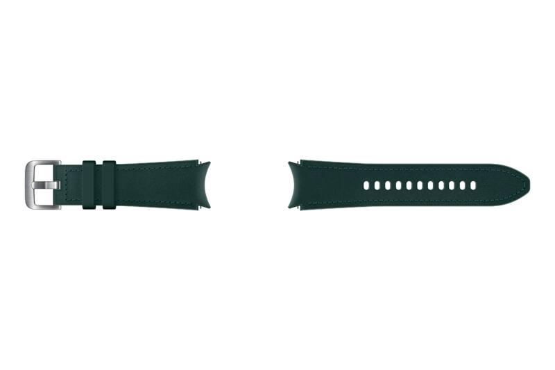Řemínek Samsung Galaxy Watch4 Classic 42mm, hybridní kožený zelený