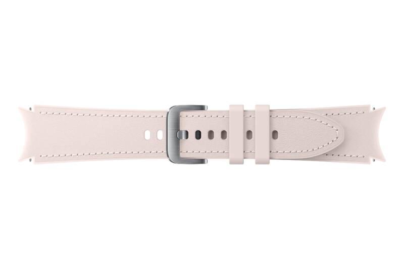 Řemínek Samsung Galaxy Watch4 Classic 46mm, hybridní kožený růžový