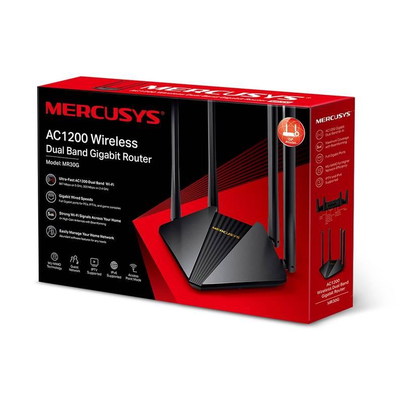 Router Mercusys MR30G černý, Router, Mercusys, MR30G, černý