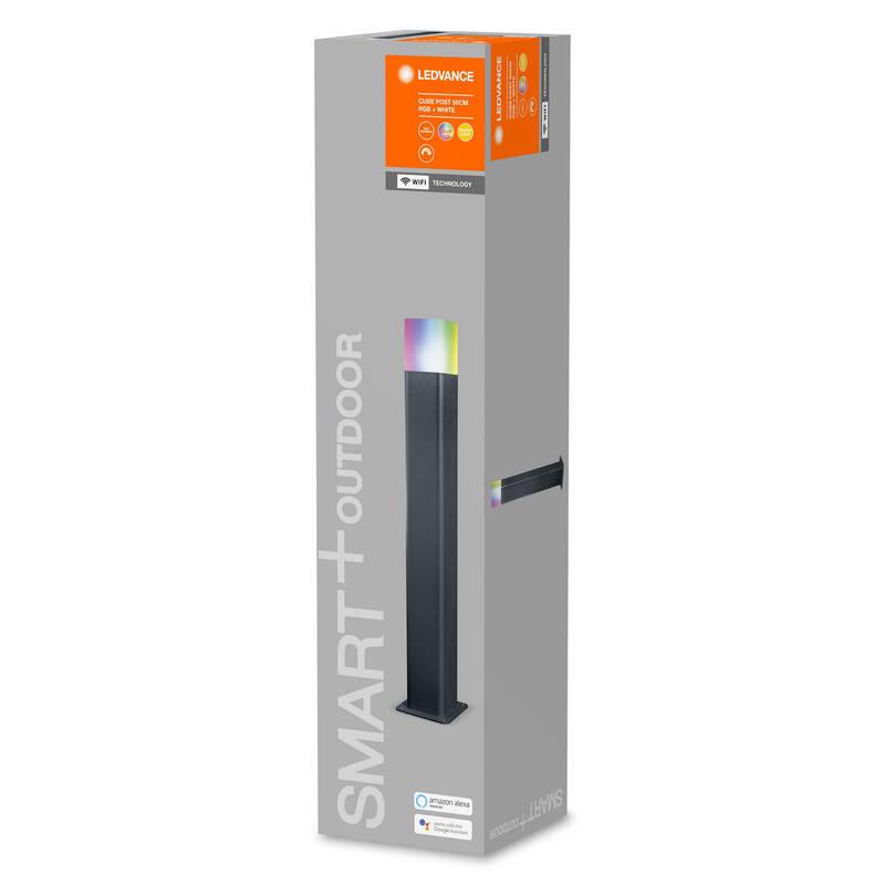 Venkovní svítidlo LEDVANCE SMART Cube Multicolor 50 cm Post šedé