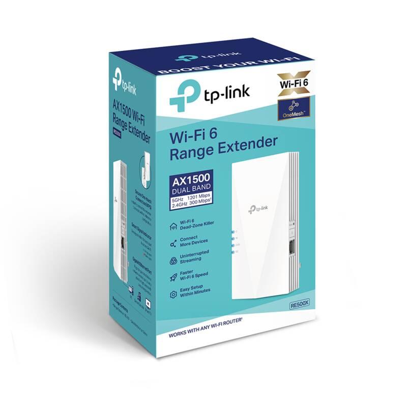 WiFi extender TP-Link RE500X bílý, WiFi, extender, TP-Link, RE500X, bílý