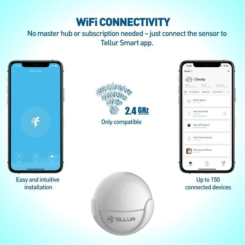 Detektor pohybu Tellur WiFi Smart, PIR