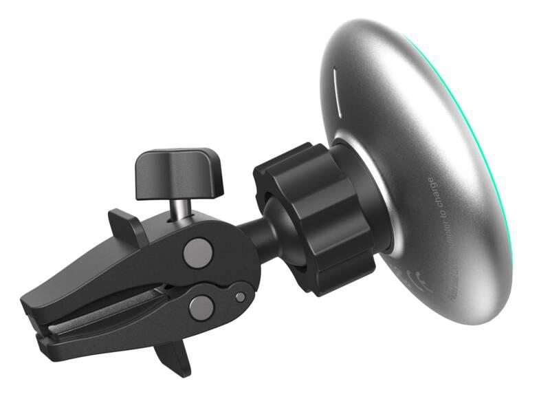 Držák na mobil CubeNest Magnetic Wireless S1C0, do mřížky stříbrný