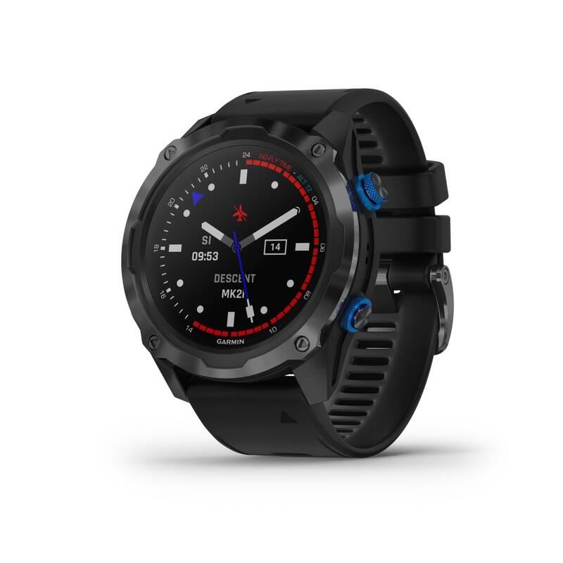 GPS hodinky Garmin Descent Mk2i - Titanium Carbon Grey DLC, černý řemínek