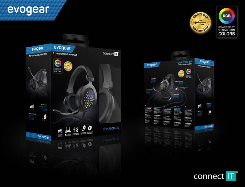 Headset Connect IT Evogear Ed.3 černý