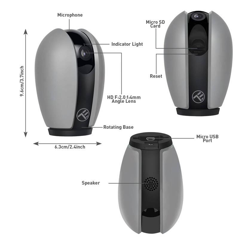 IP kamera Tellur WiFi Smart 1080p šedá