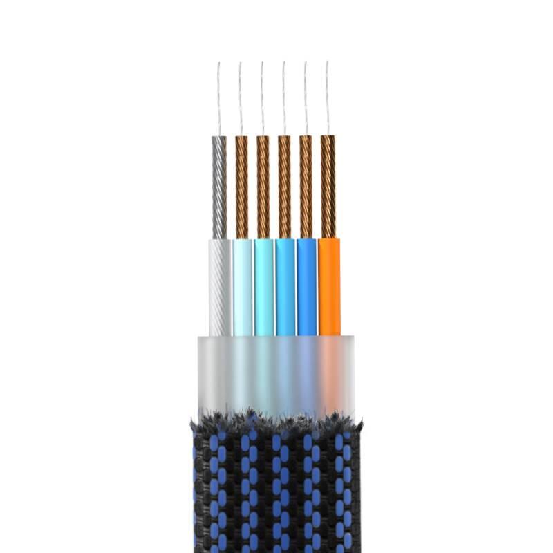 Kabel Rolling Square inCharge X 6v1, USB, USB-C, Micro USB, Lightning černý modrý