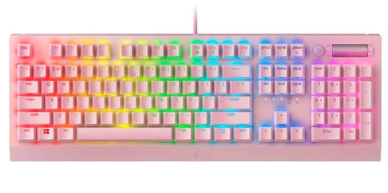 Klávesnice Razer BlackWidow V3 - Green Switch - US růžová