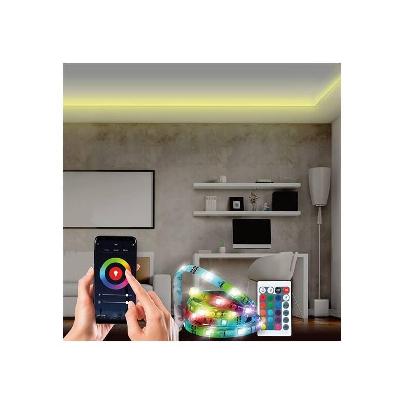 LED pásek Solight Wifi Smart, RGB, 5m, sada s adaptérem a dálkovým ovladačem, LED, pásek, Solight, Wifi, Smart, RGB, 5m, sada, s, adaptérem, a, dálkovým, ovladačem