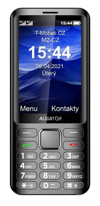 Mobilní telefon Aligator D950 Dual Sim šedý