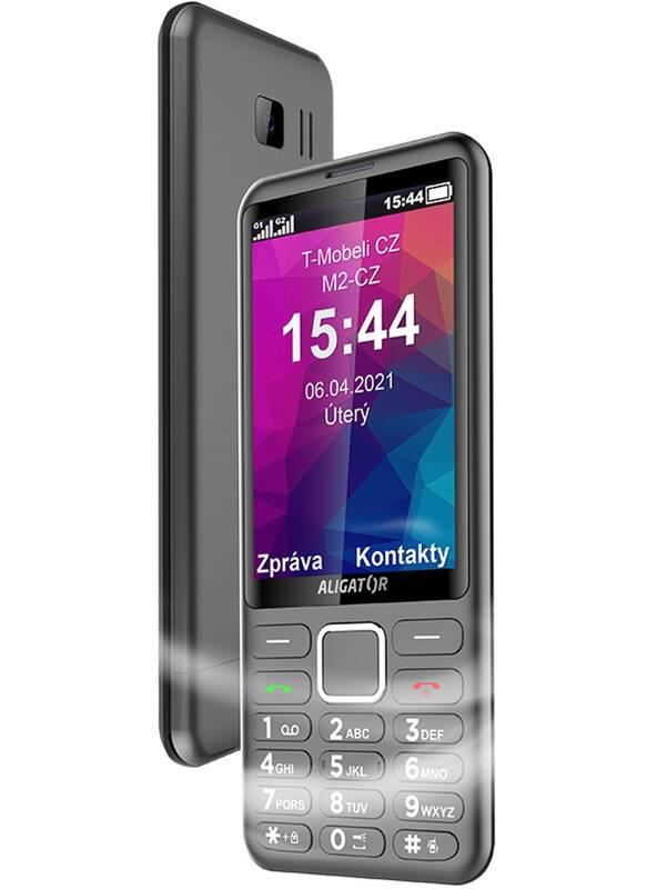 Mobilní telefon Aligator D950 Dual Sim šedý, Mobilní, telefon, Aligator, D950, Dual, Sim, šedý