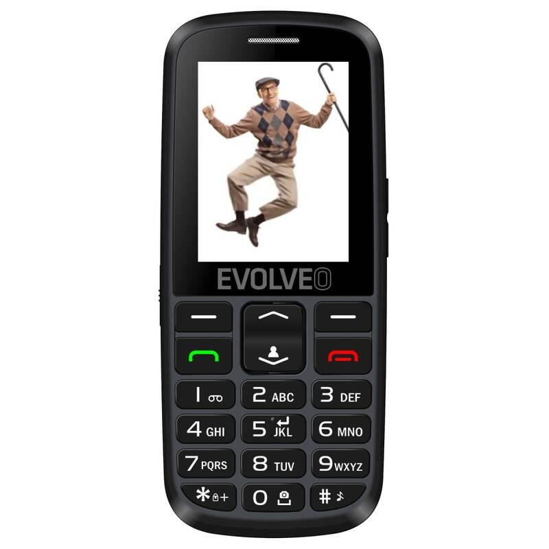 Mobilní telefon Evolveo EasyPhone EG pro seniory černý, Mobilní, telefon, Evolveo, EasyPhone, EG, pro, seniory, černý