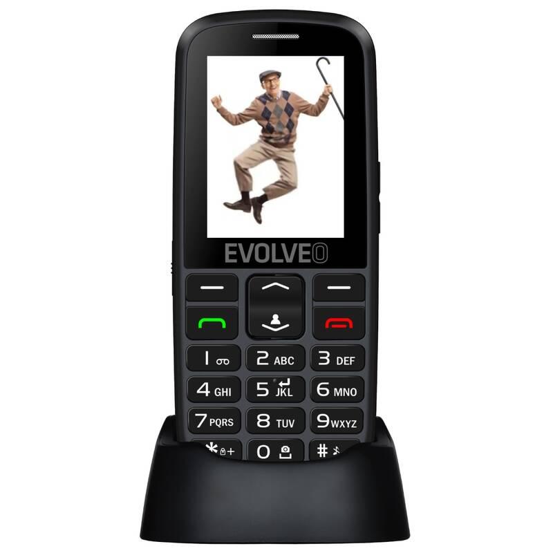 Mobilní telefon Evolveo EasyPhone EG pro seniory černý, Mobilní, telefon, Evolveo, EasyPhone, EG, pro, seniory, černý