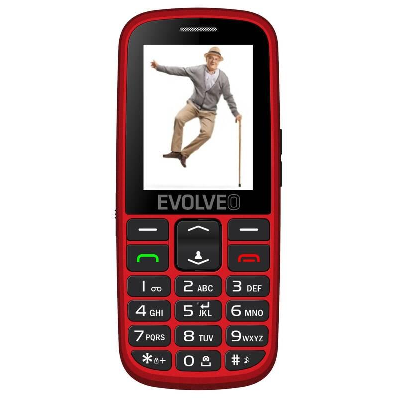 Mobilní telefon Evolveo EasyPhone EG pro seniory červený