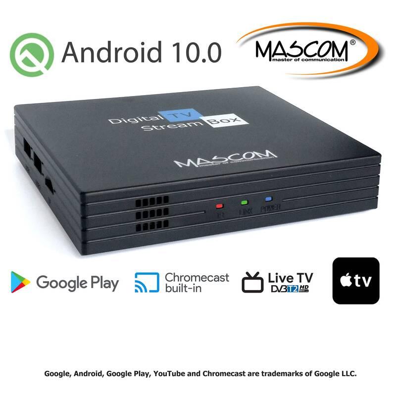 Multimediální centrum Mascom MC A101T C, DVB-T2 černý, Multimediální, centrum, Mascom, MC, A101T, C, DVB-T2, černý