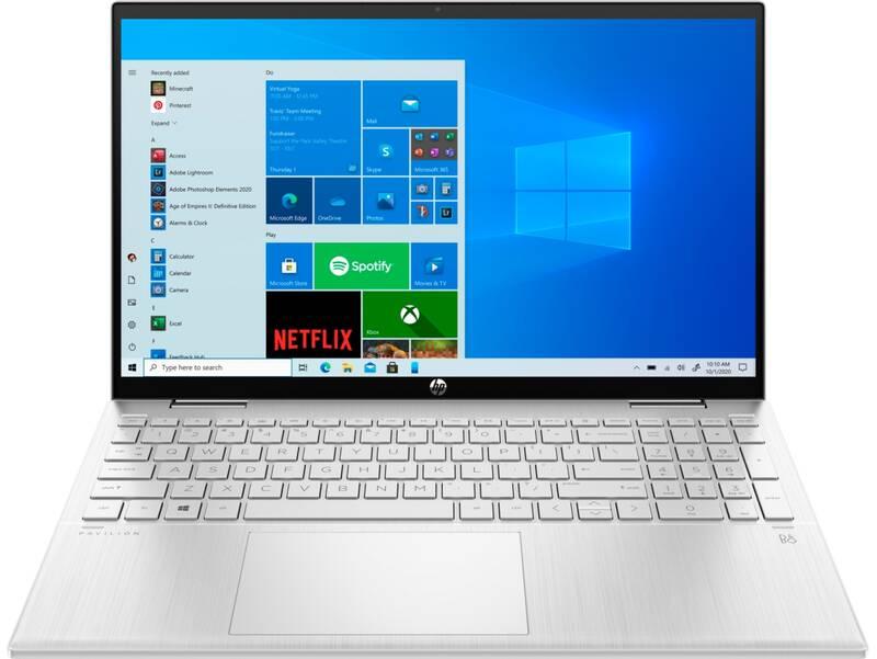 Notebook HP Pavilion x360 15-er0604nc stříbrný