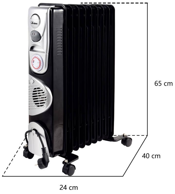 Olejový radiátor Ardes 4R09BTTE černý