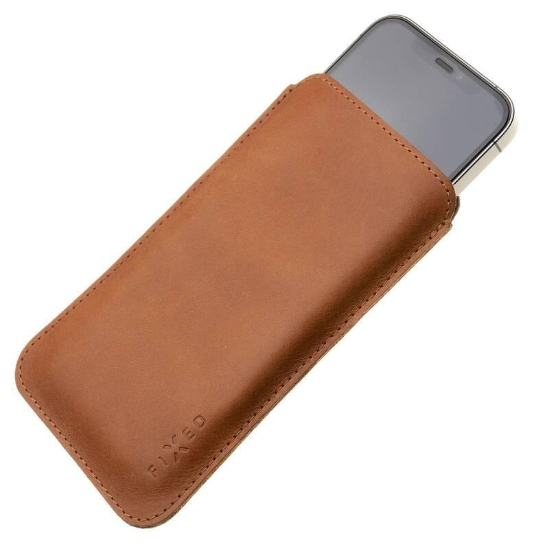Pouzdro na mobil FIXED Slim na Apple iPhone 12 Pro Max hnědé